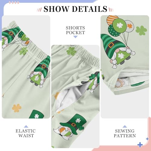 Cute Gnomes Clovers Boys Pants for Kids Jogger Pants with Pockets S-XL4
