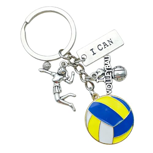 GONZTEL 1 pieza llaveros de voleibol, joyería para aficionados, regalos para amantes del voleibol, voley accesorios, aleación para estudiantes volleyball
