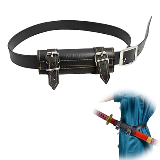 OUDQFCJ Cinturón para Katana con Cinturón Robusto, Accesorio Perfecto para Recreaciones, Cosplay y Entusiastas Samurai, Accesorio de Cinturón para Fans de Samurai | Ya disponible en tu tienda friki favorita! En mundofriki.es!