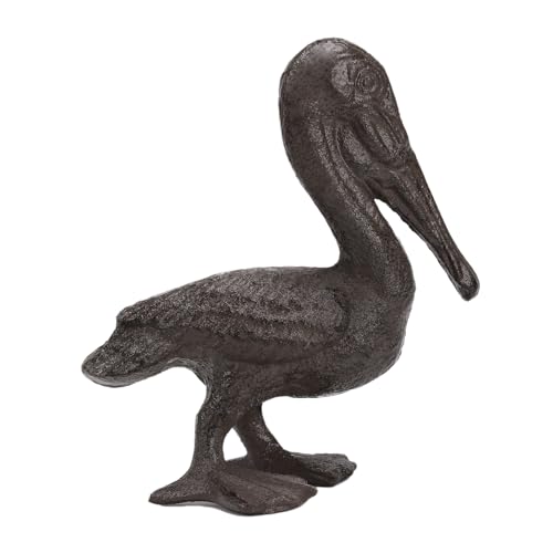 Estatua de Pelícano de Hierro Fundido Decorativa 6.3x3.5x7 pulg