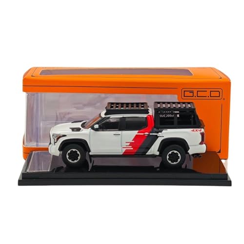 GCD 1/64 Scale for Tundra Pickup MK3 XK70 TRD Pro Diecast Metal Car Miniature Collectible 14+ (White)