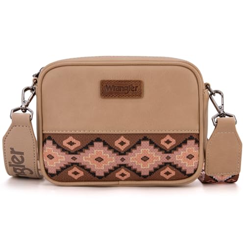 Image of Wrangler Small Crossbody Bags for Women Aztec Mini Purses with Guitar Strap | with Guitar Strap