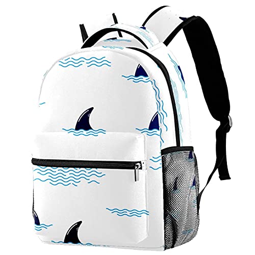 Sac à dos pour femme grande capacité à motif imprimé vague multicolore