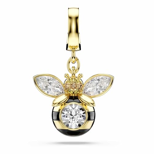Swarovski Charm Idyllia, Tailles variées, Abeille, Multicolore, Placage de ton or