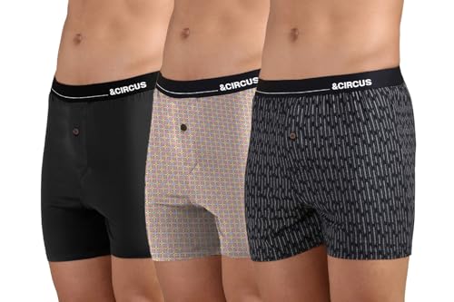 Image of &Circus Men's Puresoft Beechwood Modal Boxers | Ultra Soft Elastane Stretch Mens Breathable Boxer Innerwear Men