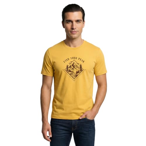 Image of Nobero Men's Regular Graphic Printed T-Shirt for Men | Soft Cotton | Classic Fit | Printed Casual Tshirt for Men