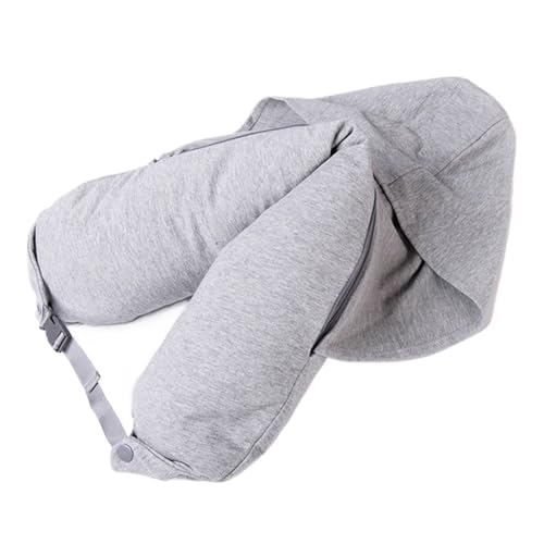 Generisch Almohada cervical de viaje | Almohada cervical rellenable con capucha para viajes - Práctica bolsa de almacenamiento plegable para dormir en avión hotel camping casa