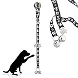 PoochieBells Hundetürklingel, Hundetöpfchentrainings-Glocken, sicher in den USA hergestellt, mit perfektem Klang, Hundetrainer genehmigt, Haustraining leicht und schnell, Sig Tracks schwarz
