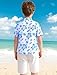 Rioofinx Kids Hawaiian Shirt Boys Button Down Shirt Short Sleeve Print Summer Beach Shirt Tropical Shirts for Boys Vacation 4-15 Years