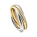 Produktbild Heideman Ring Damen Trini aus Edelstahl Gold farbend matt Damenring für Frauen Rollring Spielring Dreierring 3er