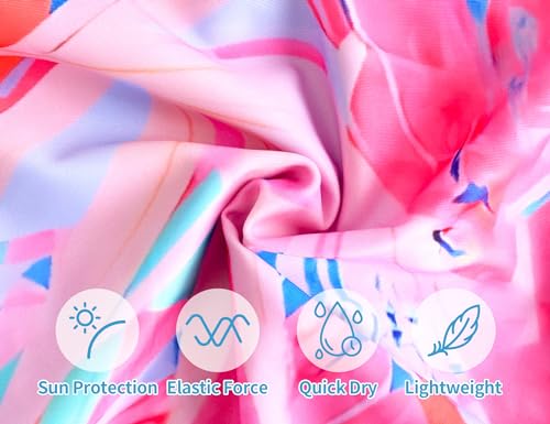 Image of TENVDA Girls Swimsuit Summer Beach Sport Halter Bathing Suits One Piece Swimwear for 2-12 Years Old Kids