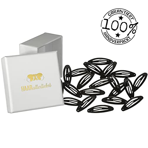 20 Hair Clips Hair Clips Hair Black 4.8 cm in White Box of Love, Medium - Image 3