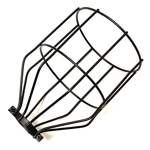 Easy Fit Hängelampenschirm – Metallkäfig-Design, Gebürstetes Kupfer, Inkl. Reduzierplatte, Höhe 24 Cm