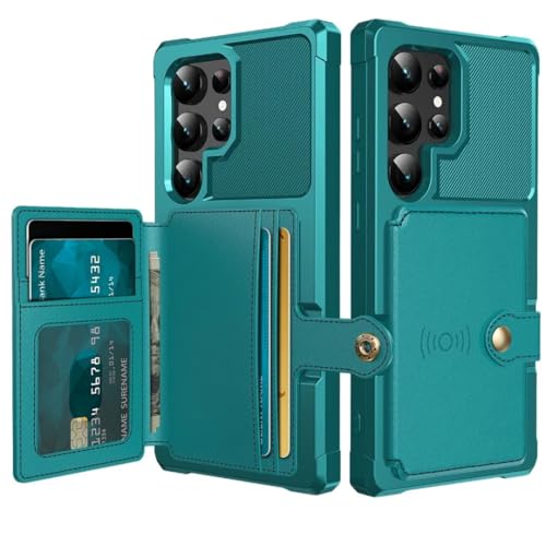 Étui portefeuille Galaxy A24 4G vert avec porte-cartes intégré