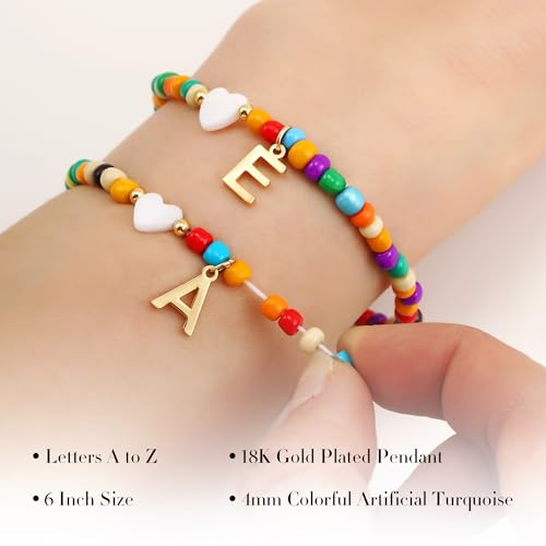 Trendy Colorful Initial Bracelet for Teen Girls - Personalized Jewelry Gift for Ages 5-16 by Decholly - Image 4