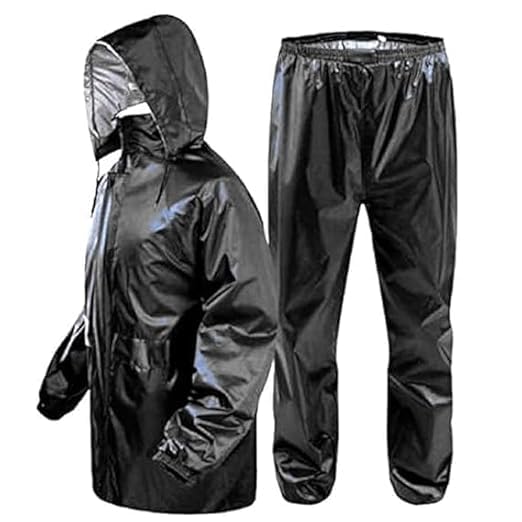 Bike Rain Coat Men 2-Piece Set with Zipper Closure Free Size | 2-Piece Set, Elastic Waistband, Zipper Closure, Outdoor Protection, Unisex Design Bike Rain Coat Men 2-Piece Set with Zipper Closure Free Size | 2-Piece Set, Elastic Waistband, Zipper Closure, Outdoor Protection, Unisex Design