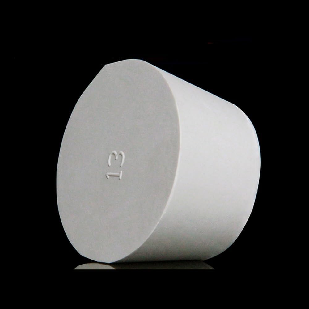 Rubber Stopper Bungs White Laboratory Flask Tapered Tube Conical Sealing End Plug Water Pipe Exhaust Valve Stuffy Sub Ladder Stop(87x74x42mm)