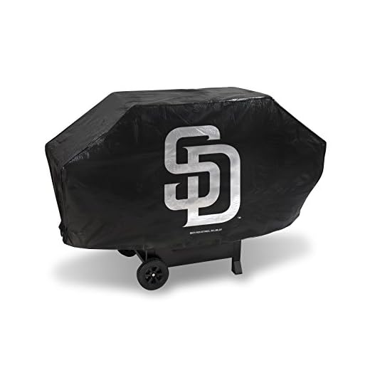 MLB San Diego Padres Deluxe Grill Cover, Black, 68 x 21 x 35"