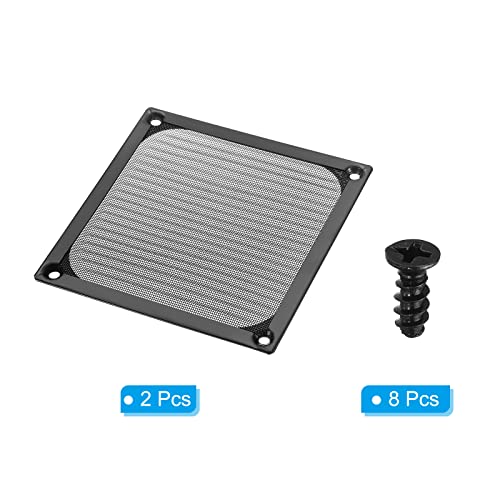 PATIKIL 120mm Fan Filter Grills with Screws, 2 Pack Aluminum Frame Stainless Steel Mesh Dustproof Cover for Computer Case Black - Image 3