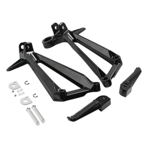 Repose-Pieds Passager Moto pour YZF R3 et MT03 Support Noir en Aluminium Anodisé