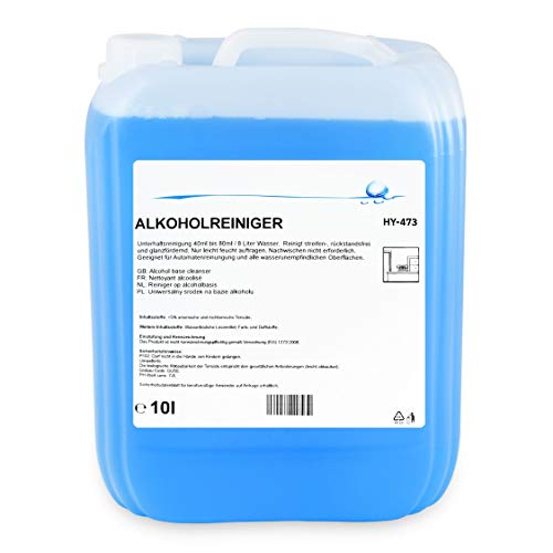 Hypafol Alkoholreiniger 10l – Premium Flächen-, Boden- & Glasreiniger I Effizientes Reinigungsmittel Konzentrat I Rückstands- & streifenfreier Reiniger in Lebensmittelverarbeitung I Glänzender Finish