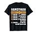 Handyman Hourly Rate T-Shirt Funny Handyman Gifts