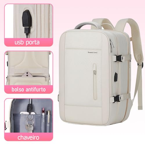 Romantic Crown Mochila Masculina de Viagem para Notebook