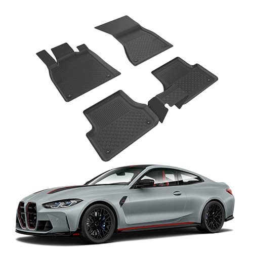 Auto Fußmatten Kompatibel mit BMW 4er F32 2013-2023 Geruchlos 4.5D Passform Allwetter Automatten 5...