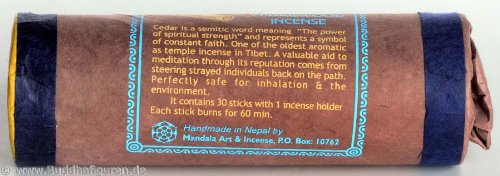 BUDDHAFIGUREN Bâtons d'encens tibétains – Encens Bois de cèdre
