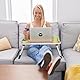 Relaxdays Laptoptisch für Bett & Couch, H x B x T: 26 x 63 x 40 cm, klappbarer Betttisch, Notebooktisch, Hellbraun/weiß