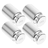 FRCOLOR 4pcs 100g M1 Class Chrome-Plated Steel Calibration Weight Set for Lab Balance Scales, Precision Slotted Weights for Industrial, Educational, and Scientific Measurement
