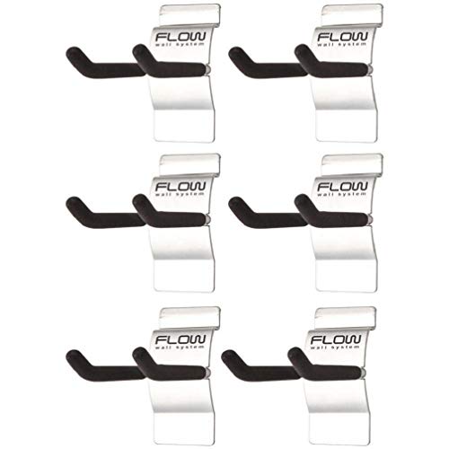 Flow Wall FSH-041-6 Add-On 4-Inch Hooks for Flow Wall Systems, Silver (Pack of 6)