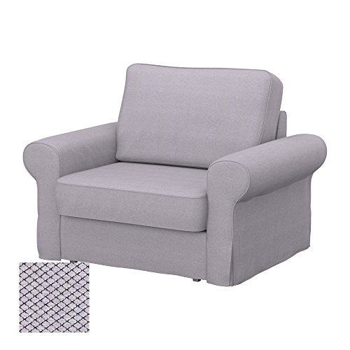 Soferia - IKEA BACKABRO Funda para sillón, Nordic Light Grey