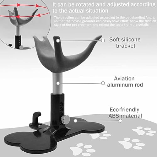 Support de toilettage en silicone et bras de table réglable pour petits chiens - 3