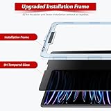 BERSEM Privacy Screen Protector Compatible with iPad Pro 12.9 Inch (2022 & 2021 & 2020 & 2018 Models), Anti-Spy, Auto-Alignment EZ Kit, Tempered Glass Film, Anti-Scratch, Case Fridenly - Image 2
