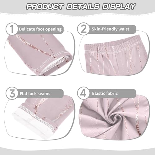 GuoChe Rose Gold Wavy Stripes Shorts for Teen Girls Cotton Cartwheel Shorts Lounge Pants for Performance3