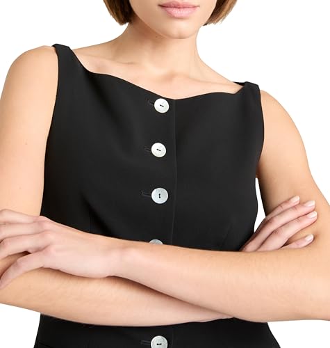 Cinq à Sept Women's Lemonis Vest, Black, L4