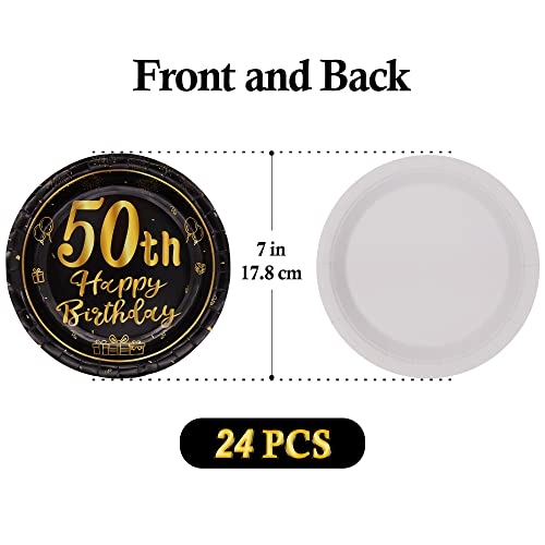 TOPWAYS 60 Anni Compleanno Piatti Carta, 24 Pezzi