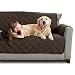 MIGHTY MONKEY Premium Reversible X-Large Oversized Sofa Protector for Seat Width up to 78 Inch, Furniture Slipcover, 2 Inch Strap, Couch Slip Cover Throw for Pets, Dogs, Cats, Sofa, Chocolate Taupe