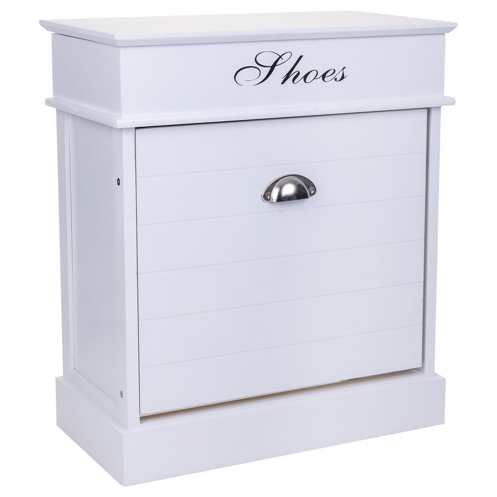 WANDERLUST DECO Zapatero de Madera Blanco 50x28x58