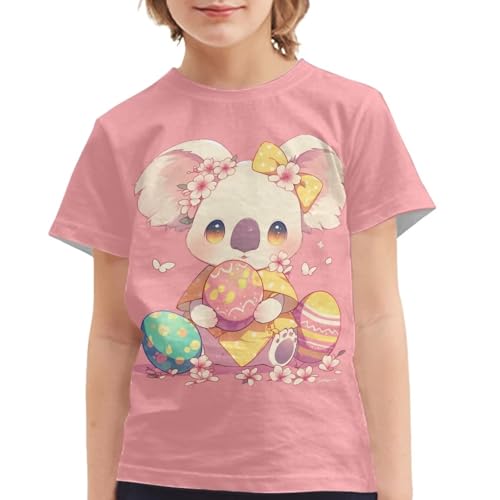 Image of Novelty 3D Graphic T Shirts for Kids Crew Neck Funny Animal Print Short Sleeve Girls Tshirts 3-16 Years