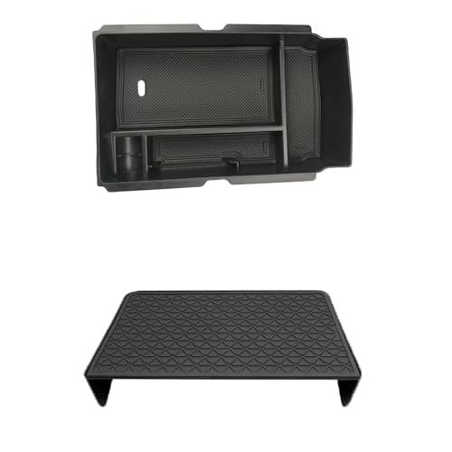 AZGaea 2PCS Center Console Organizer for Honda CR-V 2023 2024 2025 Accessories, Armrest Storage Insert Box Center Console Organizer Tray Compatible with CRV Interior Accessories, ABS Material Black