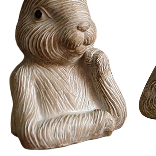 Lapin de Pâques en résine pour centre de table bucolique et décoration de table de salon