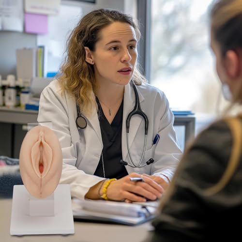 MedEduQuest Pelvic Health Model, Vaginal Training Model for Science Education, Gynecological Examination Vulva Anatomical Model for Demonstration - Thumbnail 4