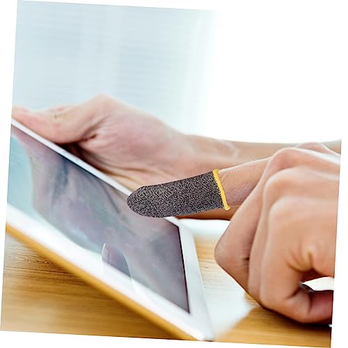 Housoutil 18 Pares Fibra Prateada Jogo Dedo Protetor De Dedo Manga De Polegar Para Jogos Controlador