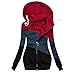 Produktbild Hoodie Winterjacke Sweatshirt Mit Kapuze FüR Damen, Farbblock-Spleißen Full Zip Hoodies Lang Leicht Parka Winddichte Outdoorjacke Regular Fit Jacke Mäntel Herbst Winter Übergangsjacke mit Taschen