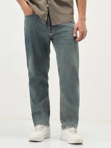 Image of Urbano Fashion Men's Straight Fit Heavy Washed Jeans Stretchable