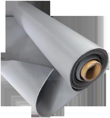 Flame Retardant Smoke Barrier Fabric Roll, Sile Coated Fibers for Doorway Fire Blocking, Fireproof Panel Material for Construction (1.2m x 8m x 0.35mm)