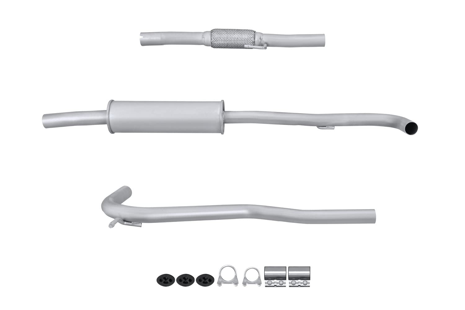 HELLA 8LC 366 023-891 Silenziatore centrale - Easy2Fit® Kit - centro - a tre pezzi/in tre parti - Kit con parti annesse
