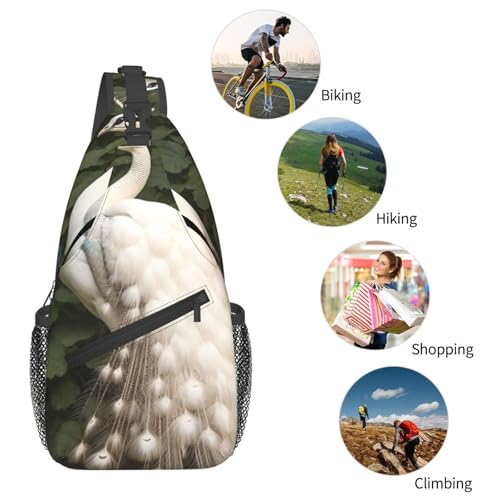 Bolso tipo Sling unisex negro de poliéster 7.2x3.5x15.3 in miniatura 5